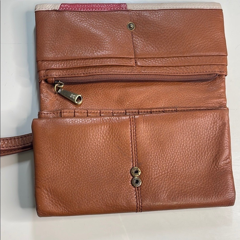 Hobo Multicolor Patchwork Leather Wristlet Clutch… - image 5